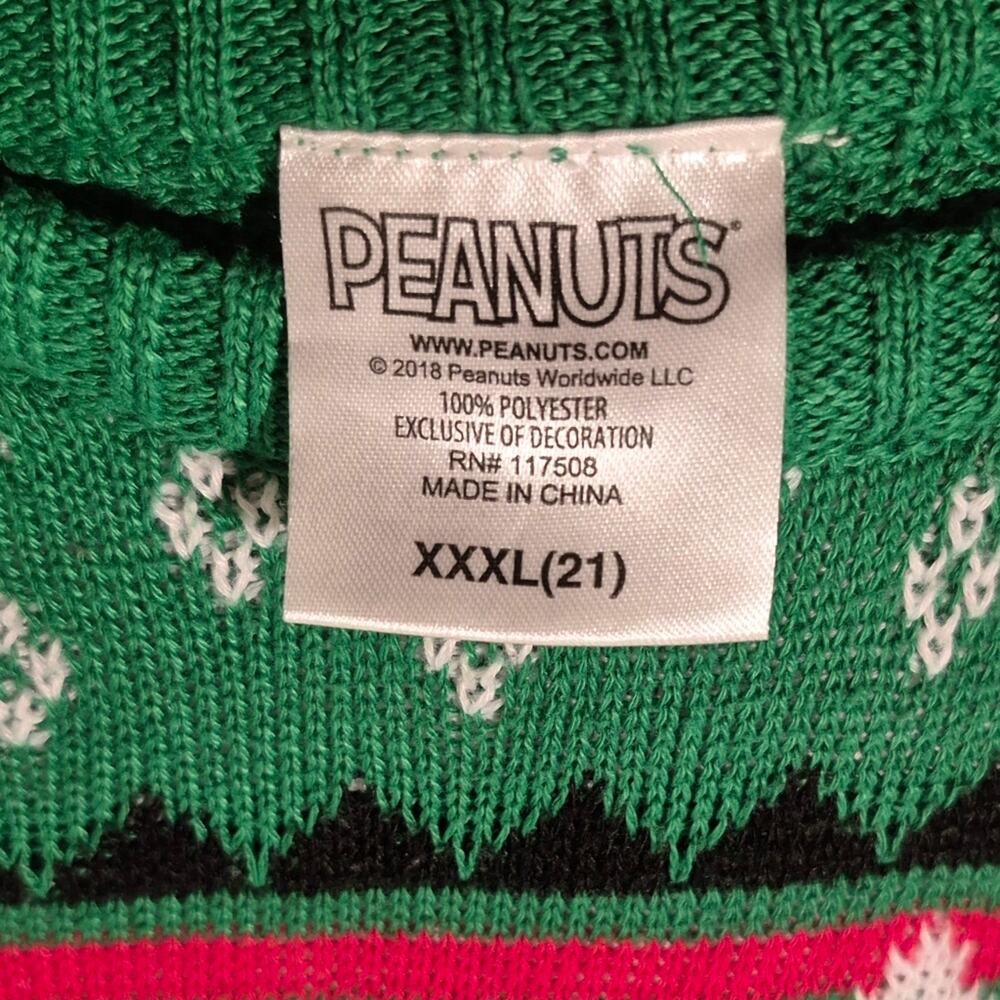 Christmas Sweater | Snoopy - Green | Juniors XXXL - Picture 8 of 10